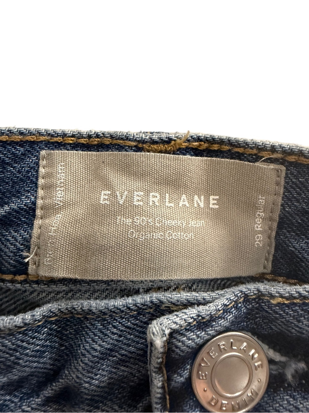 EVERLANE The 90s Cheeky Jeans Organic Cotton Size 29 Regular High Rise Straight - Picture 10 of 10